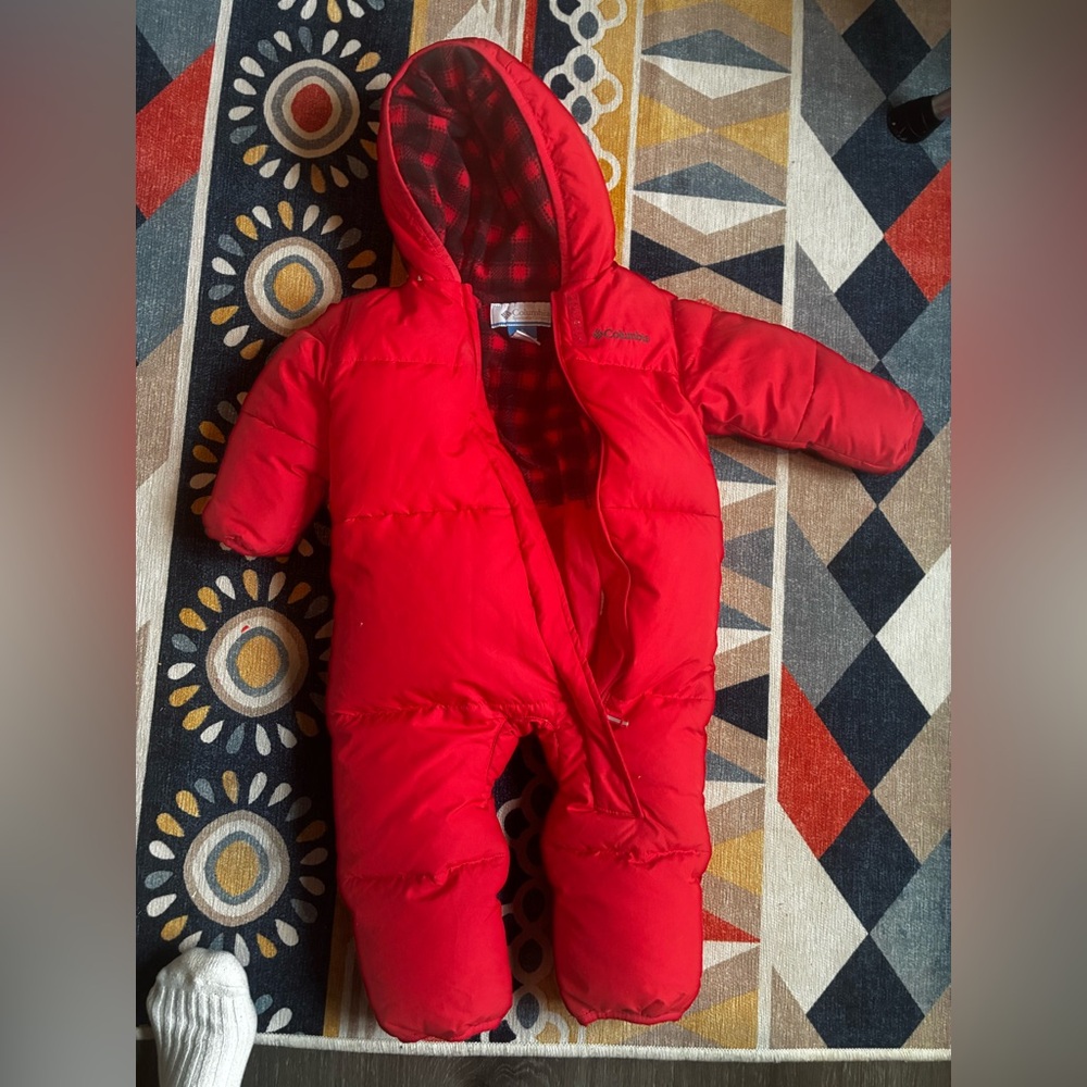 Columbia Red Plaid Snowsuit